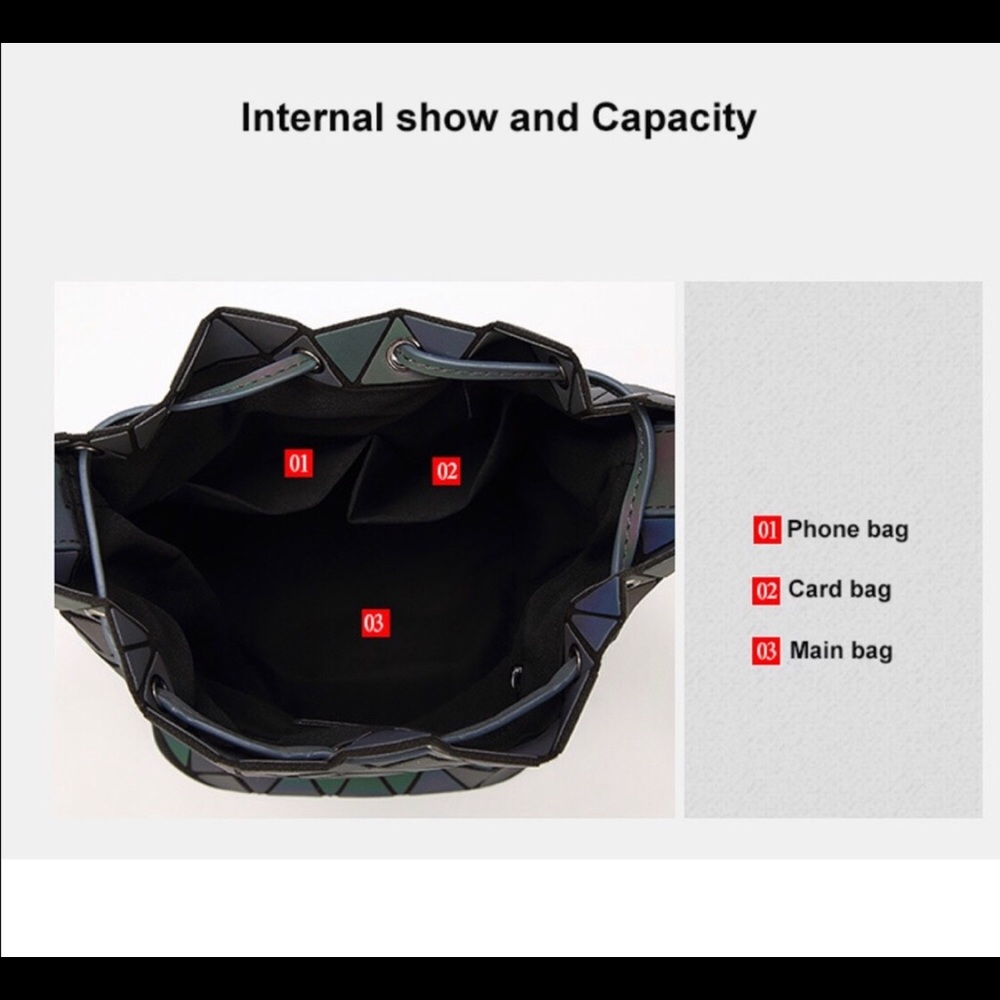 HOLOGRAPHIC BAG bucket LUMINIOUS
NEW latest trend - Picture 5 of 7